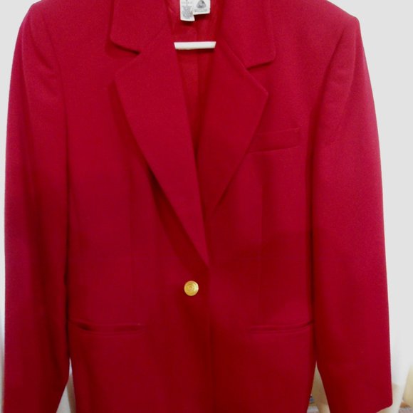 Talbots Red Blazer Single Button for Business Career Size 8 - Picture 8 of 12